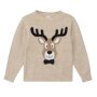 S.Oliver Weihnachten X-Mas Strickpullover im Cozy melange yarn - beige