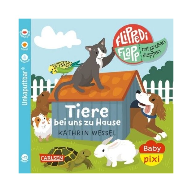 Carlsen Baby Pixi unkaputtbar 189 Flippediflapp Tiere bei uns zu Hause