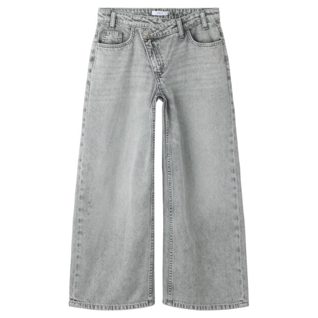 name it X-Wide Closure Jeans - Light Grey Denim