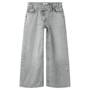 name it X-Wide Closure Jeans - Light Grey Denim