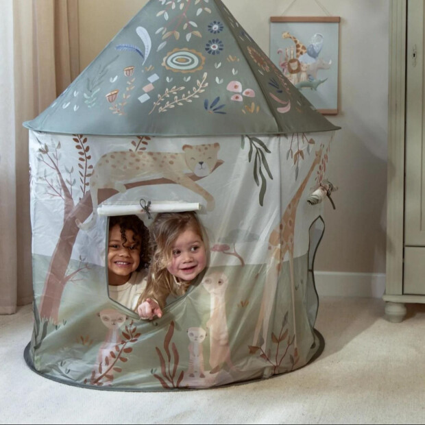 Little Dutch Spielzelt mit Tunnel - Safari Friends