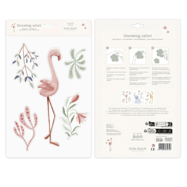 Little Dutch Wandaufkleber - Blooming Safari - A3