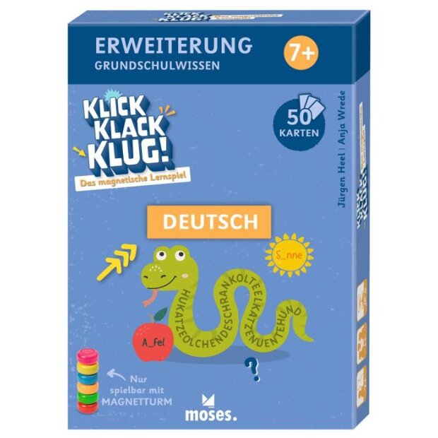 moses Klick Klack Klug Kartenset Grundschulwissen Deutsch ab 7 Jahren