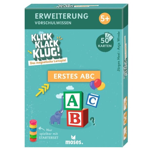 moses Klick Klack Klug Kartenset Vorschulwissen Erstes ABC ab 5 Jahren