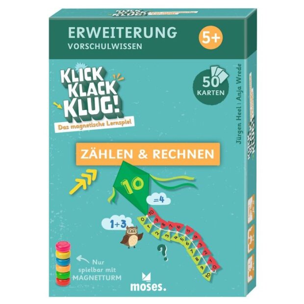 moses Klick Klack Klug Kartenset Vorschulwissen Erstes Rechnen ab 5 Jahren