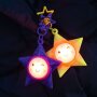 moses Leuchtender Glitzer LED-Stern mit Karabiner sortiert