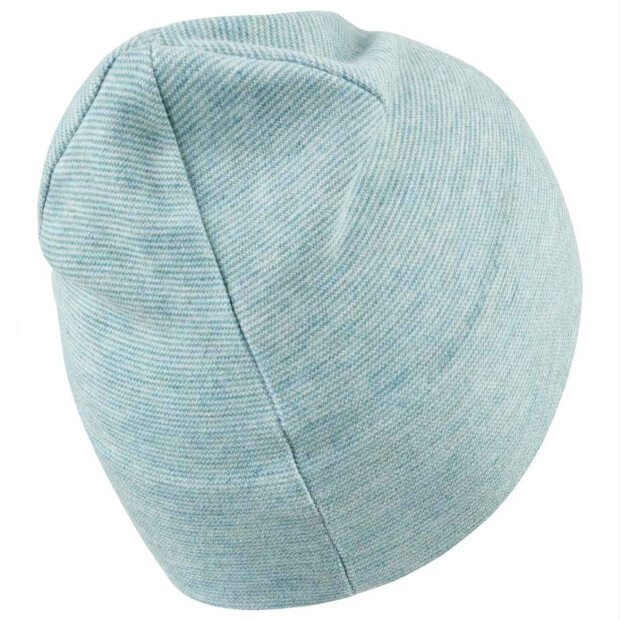 Sterntaler Beanie Streifen mit zwei Tragevarianten - graublau