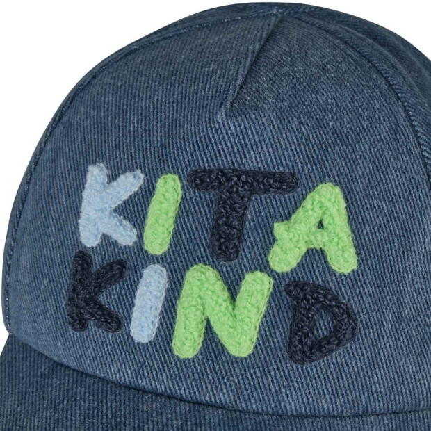 Sterntaler Basecap Kita-Kind Jeans mit Klett - mittelblau
