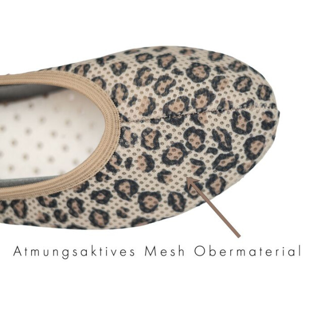 Beck Turnschläppchen - Leolina mit atmungsaktiver Sohle Leopard