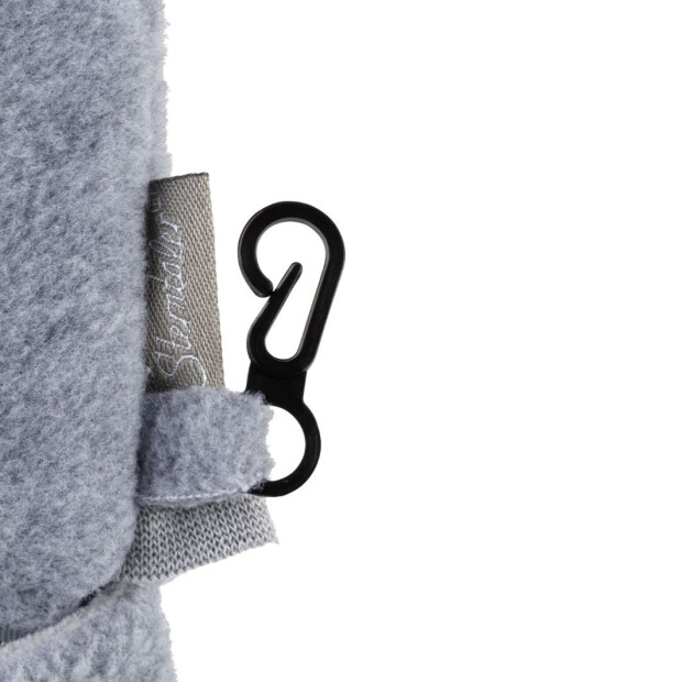 Sterntaler Fäustlinge 1 (6-12M) ohne Daumen aus Microfleece mit Klett - silber melange