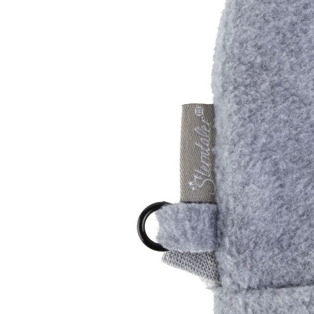Sterntaler Fäustlinge 1 (6-12M) ohne Daumen aus Microfleece mit Klett - silber melange