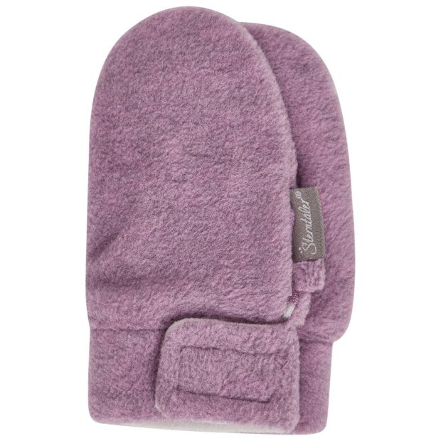 Sterntaler Fäustlinge ohne Daumen aus Microfleece mit Klett - samtrosa