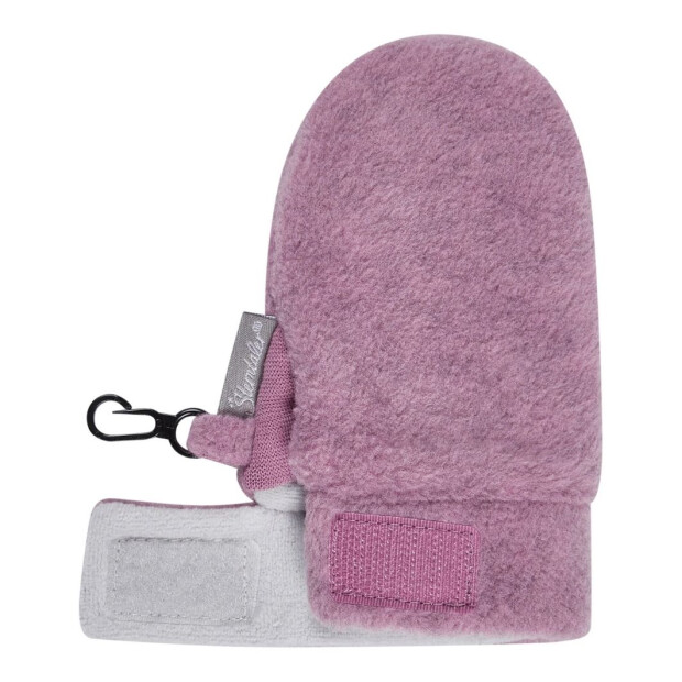 Sterntaler Fäustlinge ohne Daumen aus Microfleece mit Klett - samtrosa