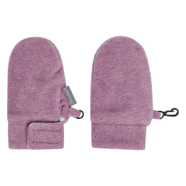 Sterntaler Fäustlinge ohne Daumen aus Microfleece mit Klett - samtrosa