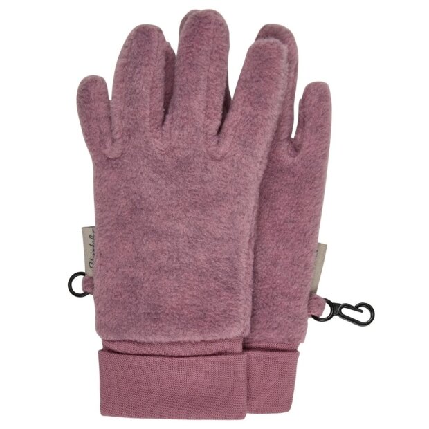 Sterntaler Fingerhandschuh aus Microfleece mit Bündchen - samtrosa