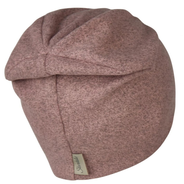Sterntaler Beanie Herz mit Blumen Melange - rosa melange