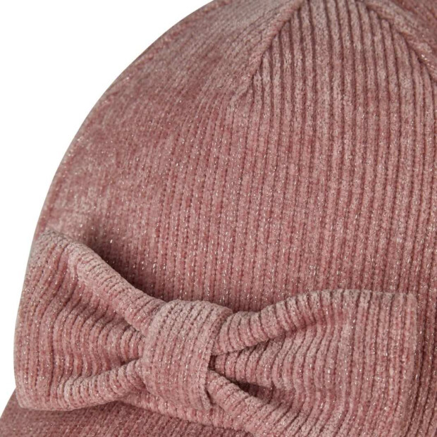 Sterntaler Basecap Cord mit Glitzer und Schleife - samtrosa