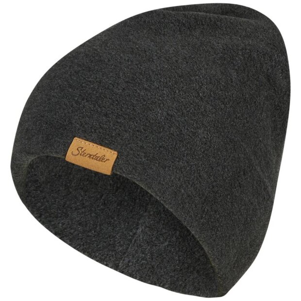 Sterntaler Melange-Beanie aus Microfleece - anthrazit melange