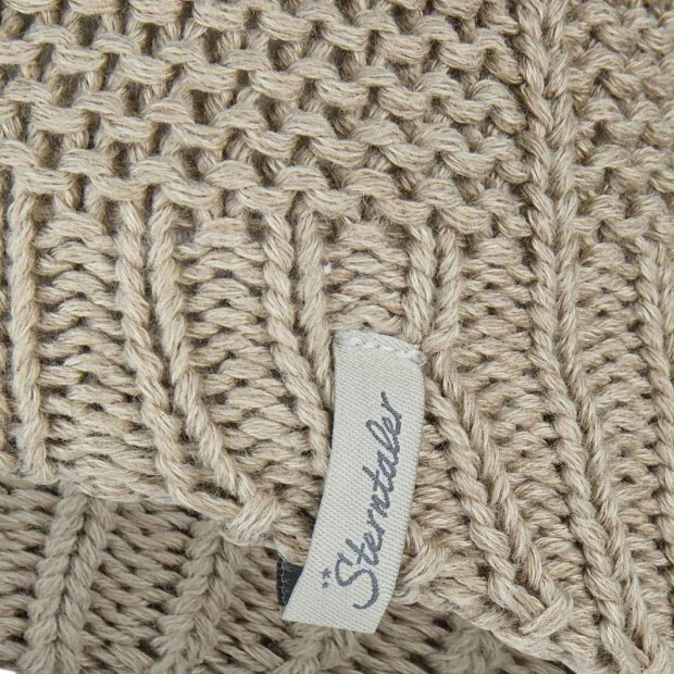 Sterntaler Bio Strickmütze Mouline mit Ohrenklappen & Fleece-Futter - steingrau