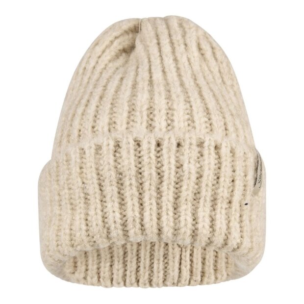 Sterntaler Strickmütze Soft Touch mit Umschlag - braun melange