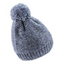 Sterntaler Strickmütze Multicolor mit Bommel und Fleecefutter - marine