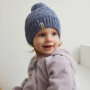 Sterntaler Strickmütze Multicolor mit Bommel und Fleecefutter - marine