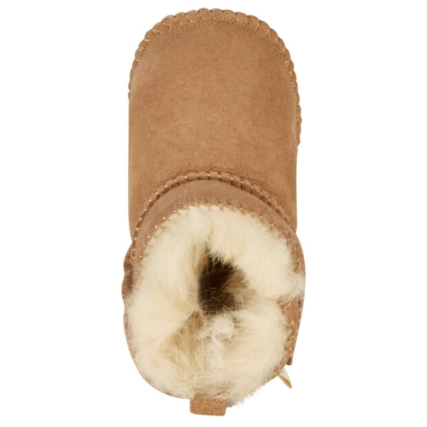 Sterntaler Baby Schuhe Lammfell mit Klettverschluss - braun melange