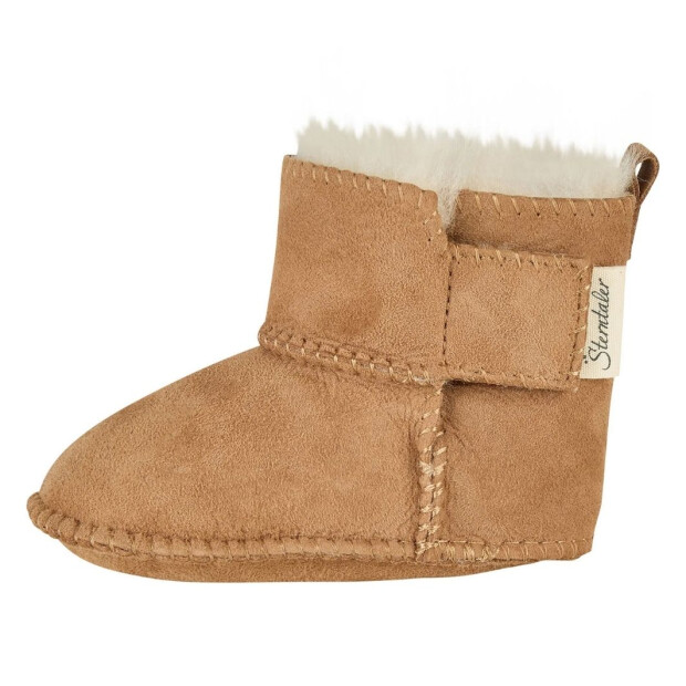 Sterntaler Baby Schuhe Lammfell mit Klettverschluss - braun melange
