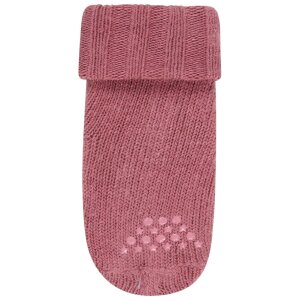 Sterntaler ABS-Krabbelsocken Wolle uni - perlrosa