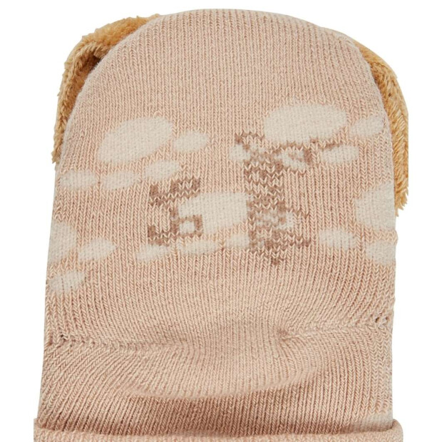 Sterntaler Baby-Rasselsocken Hund – mit Pfötchenprint & Rassel - beige