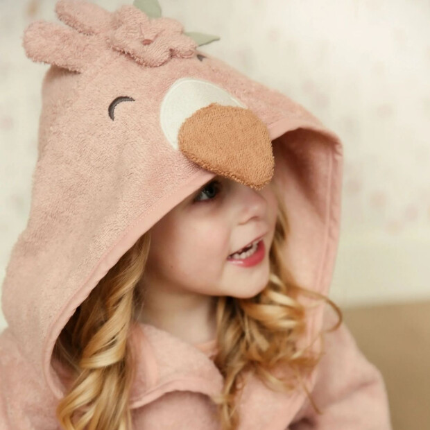Little Dutch Bademantel Flamingo - Rosa