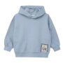 S.Oliver Sweatshirt oversize mit Kapuze und Backprint - hellblau