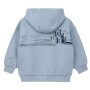 S.Oliver Sweatshirt oversize mit Kapuze und Backprint - hellblau