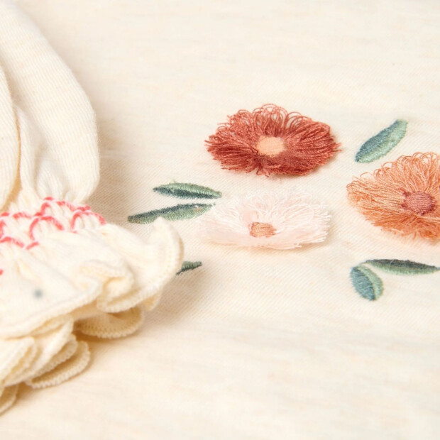 Little Dutch Langarmshirt Beige -  Blumen