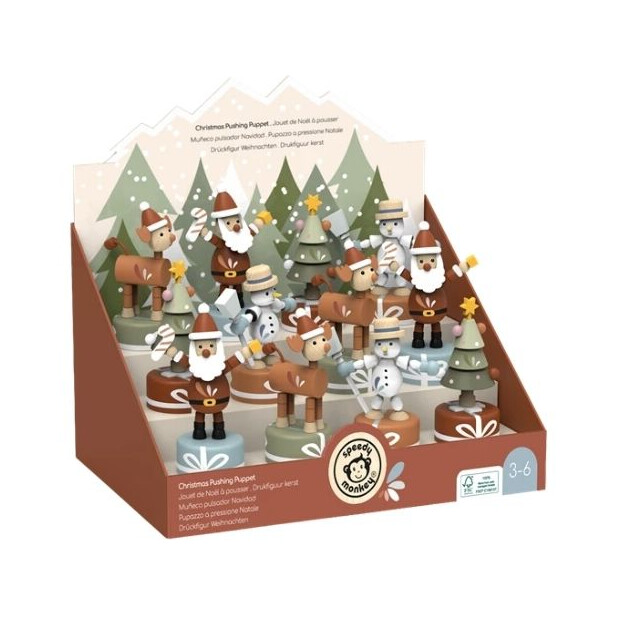 Speedy Monkey Drückfigur Weihnachten sortiert
