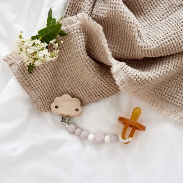 Lässig Schnullerkette - Little Universe - Wolke Rosa Beige
