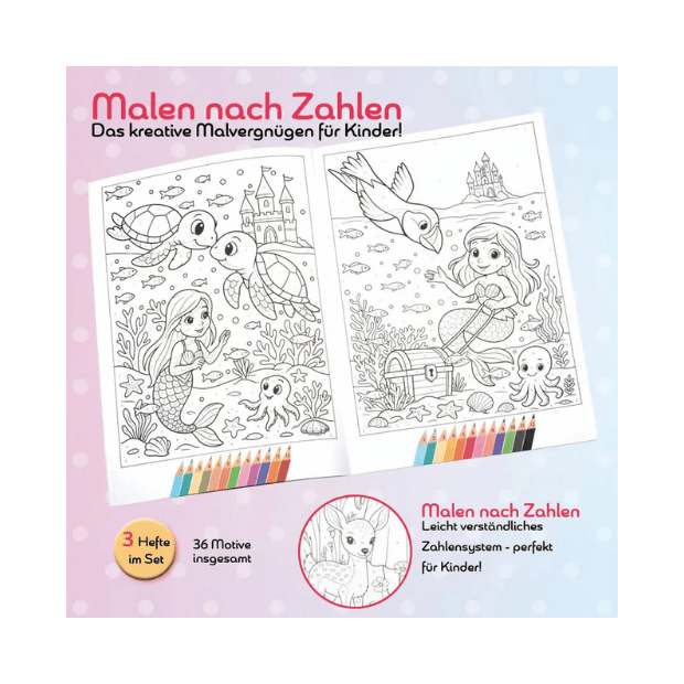 Lutz Mauder Malen nach Zahlen Meerjungfrau