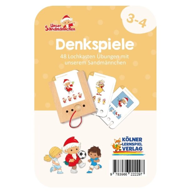 Lochkasten Kartensatz - Denkspiele Sandmännchen 3-4 Jahre