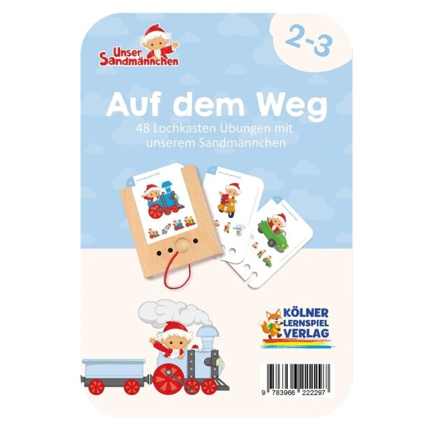 Lochkasten Kartensatz - Auf dem Weg Sandmännchen 2-3 Jahre