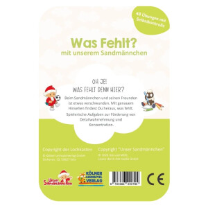 Lochkasten Kartensatz - Was fehlt? Sandmännchen 3-4...