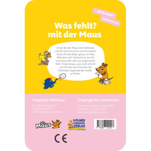 Lochkasten Kartensatz - Was fehlt mit der Maus? 3-4 Jahre