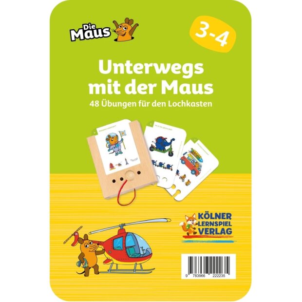 Lochkasten Kartensatz - Unterwegs mit der Maus 3-4 Jahre