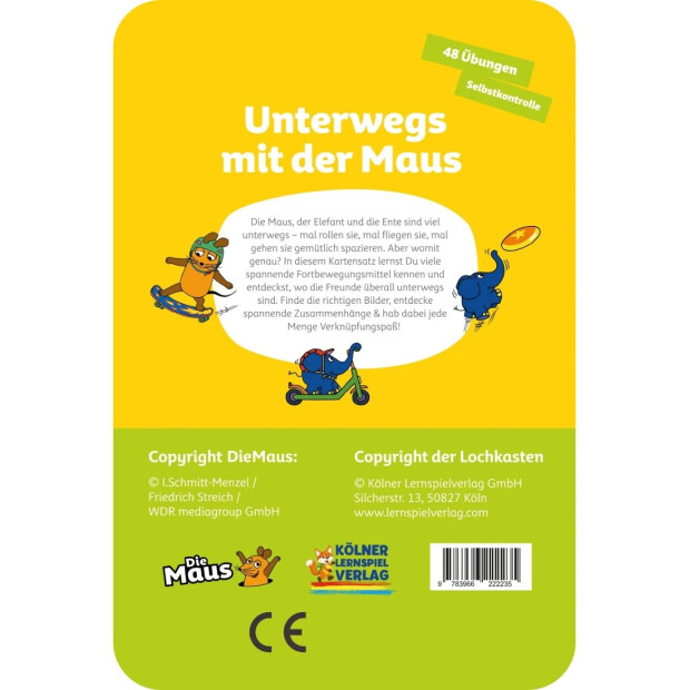 Lochkasten Kartensatz - Unterwegs mit der Maus 3-4 Jahre