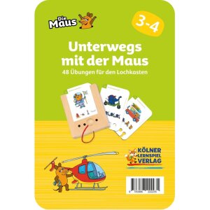 Lochkasten Kartensatz - Unterwegs mit der Maus 3-4 Jahre