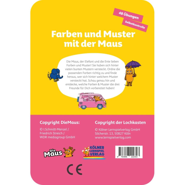 Lochkasten Kartensatz - Farben und Muster mit der Maus 3-4 Jahre