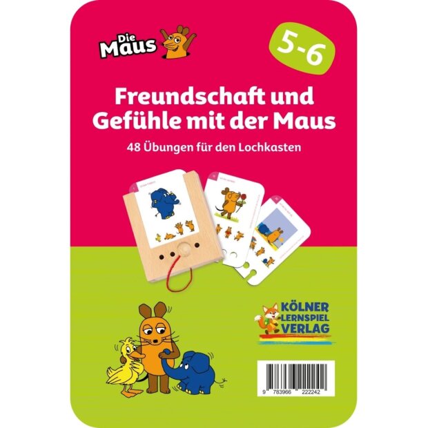 Lochkasten Kartensatz - Freundschaft und Gefühle mit der Maus 5-6 Jahre