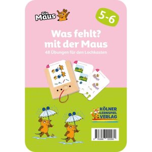 Lochkasten Kartensatz - Was fehlt mit der Maus? 5-6 Jahre