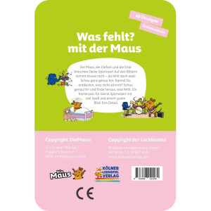 Lochkasten Kartensatz - Was fehlt mit der Maus? 5-6 Jahre