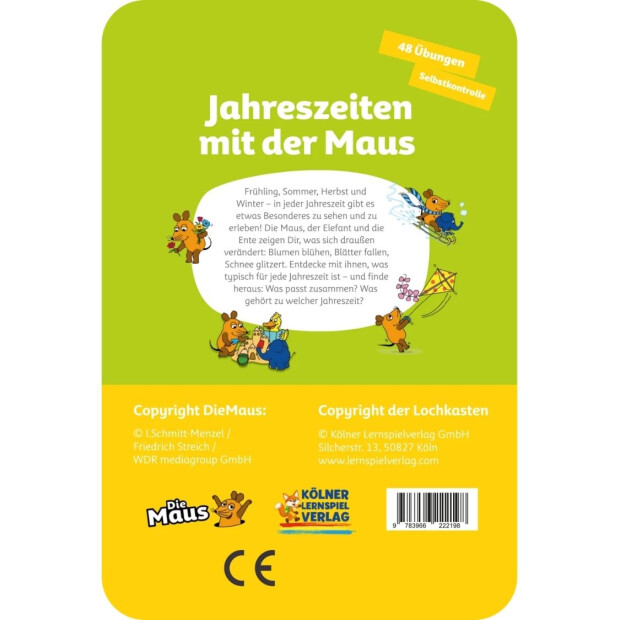 Lochkasten Kartensatz - Jahreszeiten mit der Maus? 5-6 Jahre
