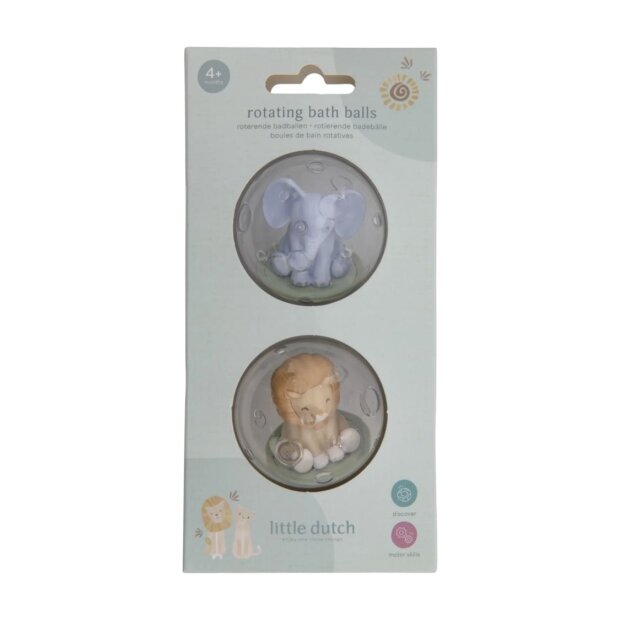 Little Dutch rotierende Bade Kugeln Ball 2er Set - Safari Friends